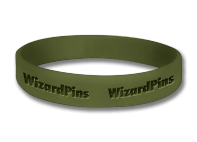 Custom Debossed Wristband Military Green 1 inch (Extra Wide) 