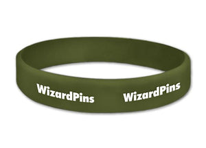 Custom Printed Wristband Military Green 0.5 (Most Popular)