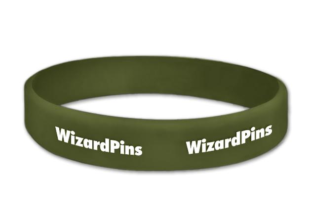 Custom Printed Wristband Military Green 0.75 