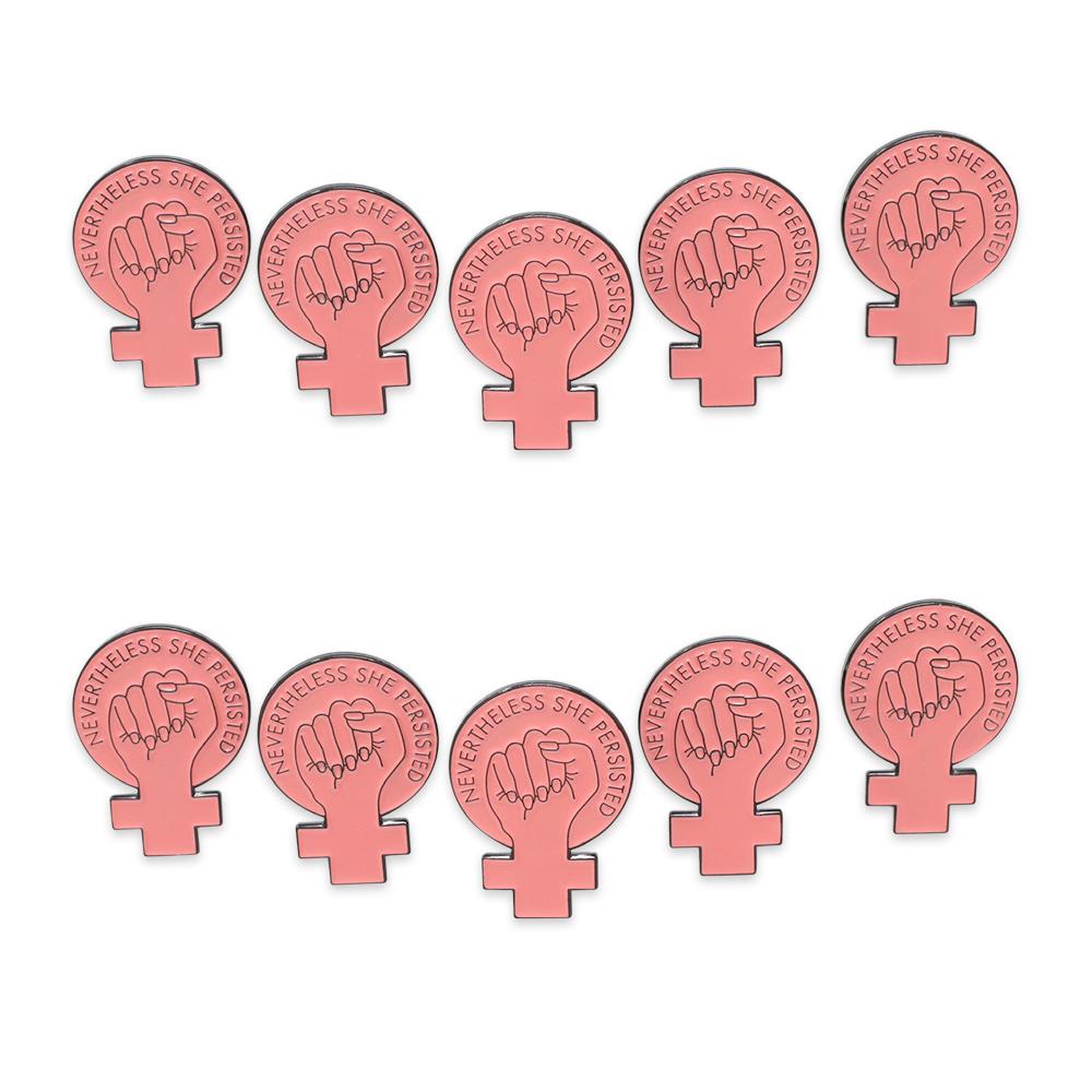 Nevertheless She Persisted Female Gender Symbol Enamel Pin Pin WizardPins 10 Pins 