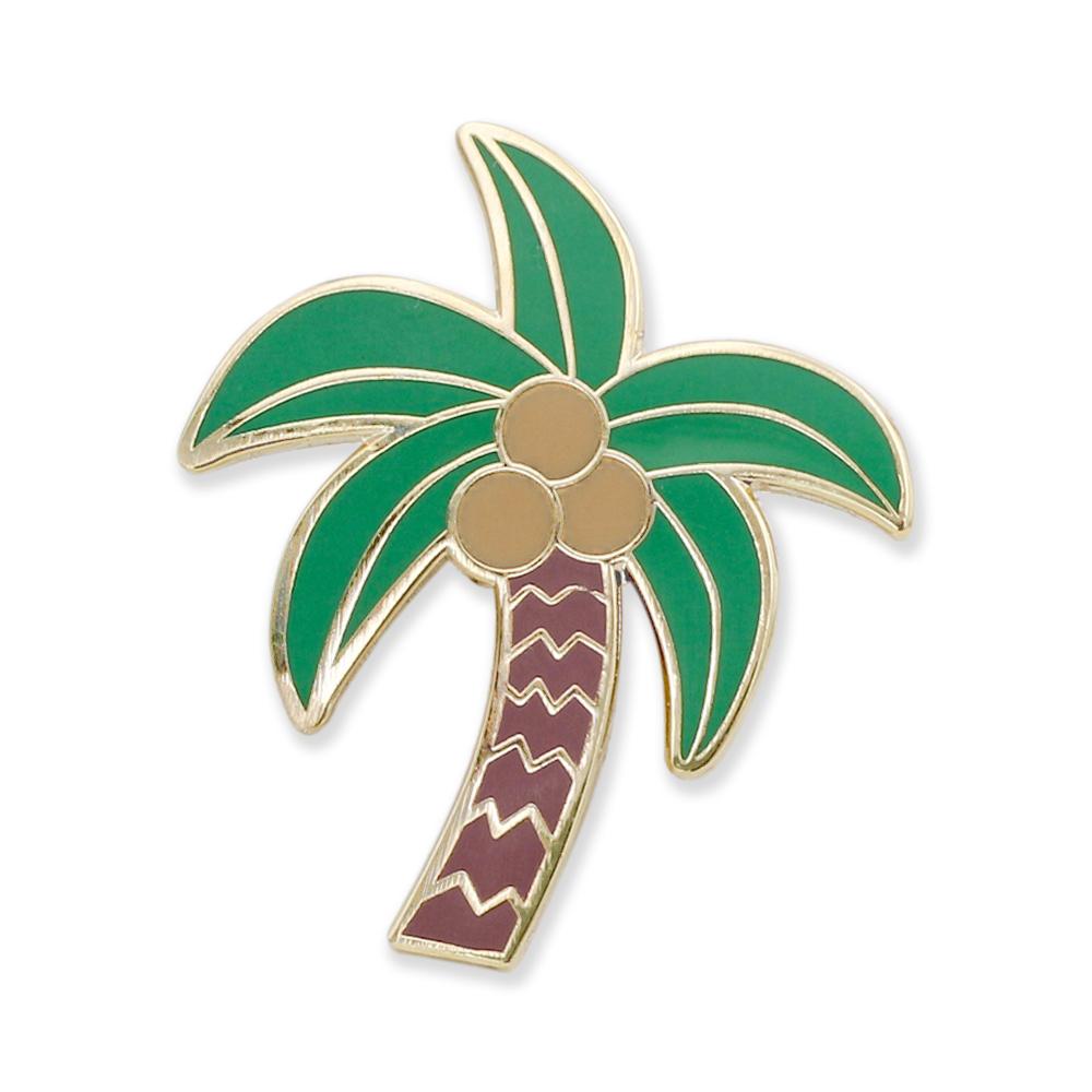 Palm Tree and Coconuts Hard Enamel Lapel Pin Pin WizardPins 1 Pin 