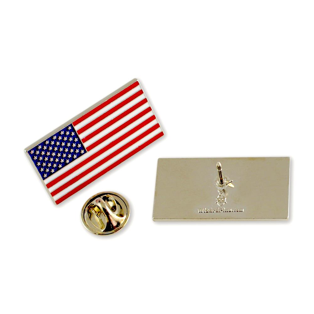 Official American Flag Proudly Made in USA Gold Lapel Pin Pin WizardPins 10 Pins 