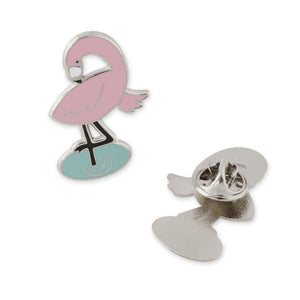 Pink Flamingo Hard Enamel Lapel Pin Pin WizardPins 5 Pins 
