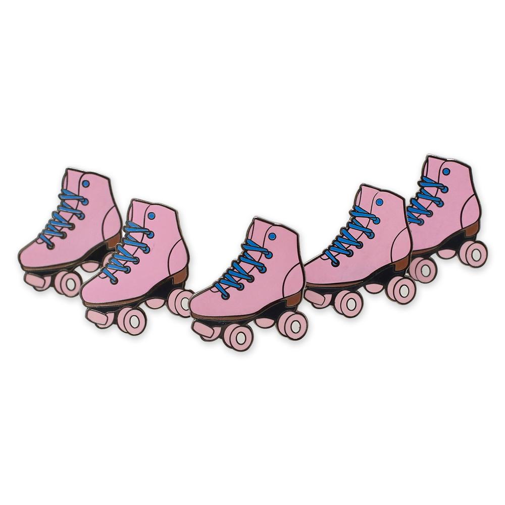 Pink Roller Skate Hard Enamel Lapel Pin Pin WizardPins 5 Pins 