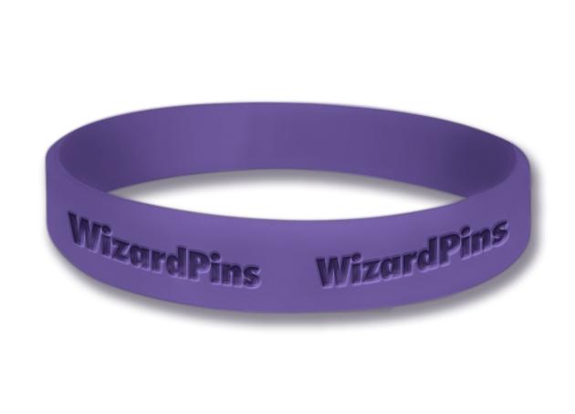 Custom Debossed Wristband Purple Rush 1 inch (Extra Wide) 