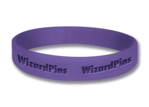 Custom Debossed Wristband Purple Rush 0.5 inch (Most Popular) 