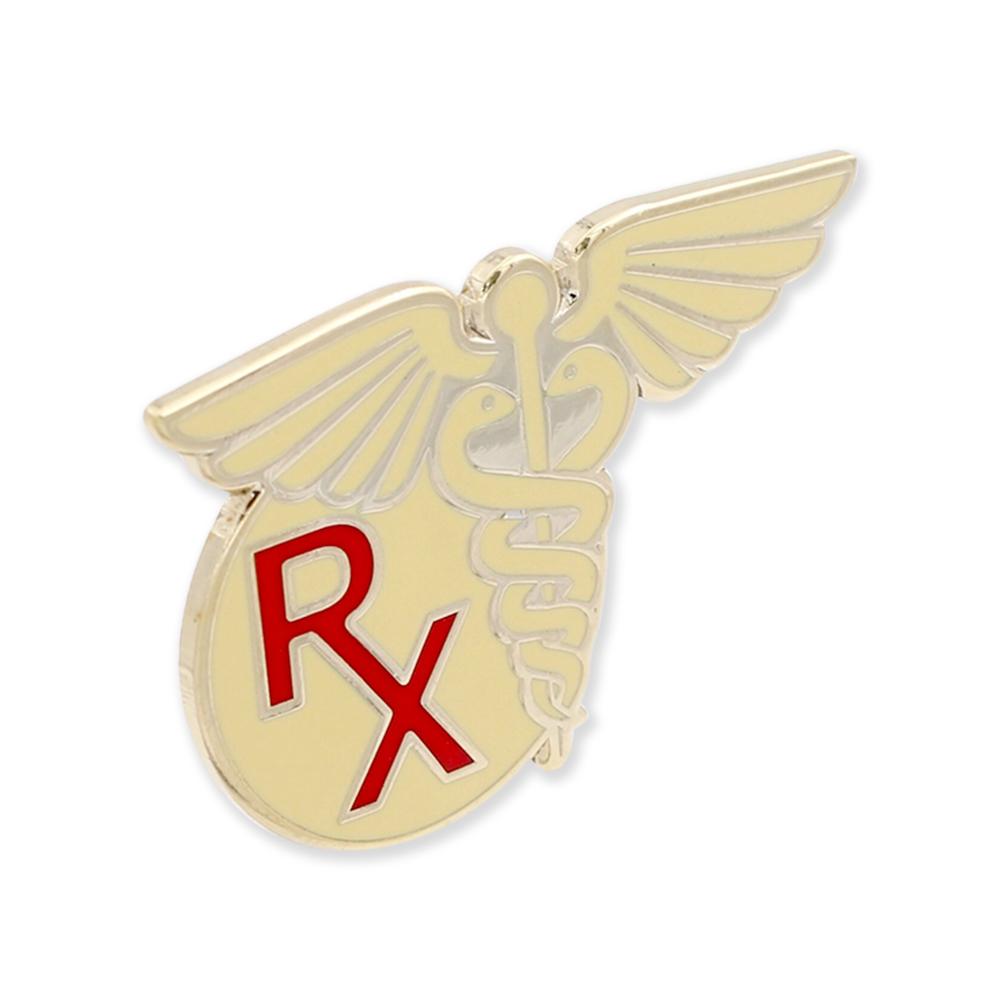 Prescription RX Caduceus Nursing Hard Enamel Lapel Pin Pin WizardPins 1 Pin 