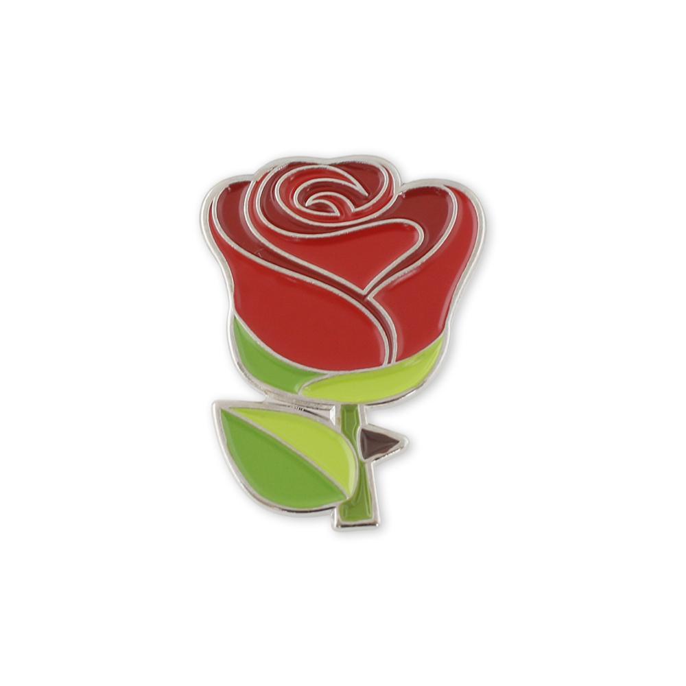 Red Rose Emoji Flower Romance Valentine's Day Enamel Lapel Pin Pin WizardPins 1 Pin 