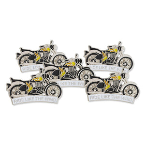 Ride Like The Wind Motorcycle with Flames Enamel Lapel Pin Pin WizardPins 5 Pins 
