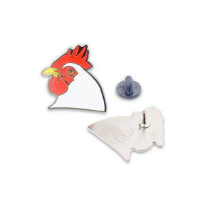 Farm Animal Head Rooster Hard Enamel Lapel Pin Pin WizardPins 5 Pins 