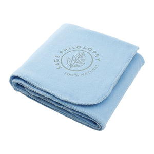 100% Recycled PET Fleece Blanket Blankets PCNA Light Blue Multi Color 