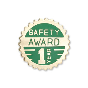1 Year of Safety Award Die Struck Lapel Pin Pin WizardPins 5 Pins 