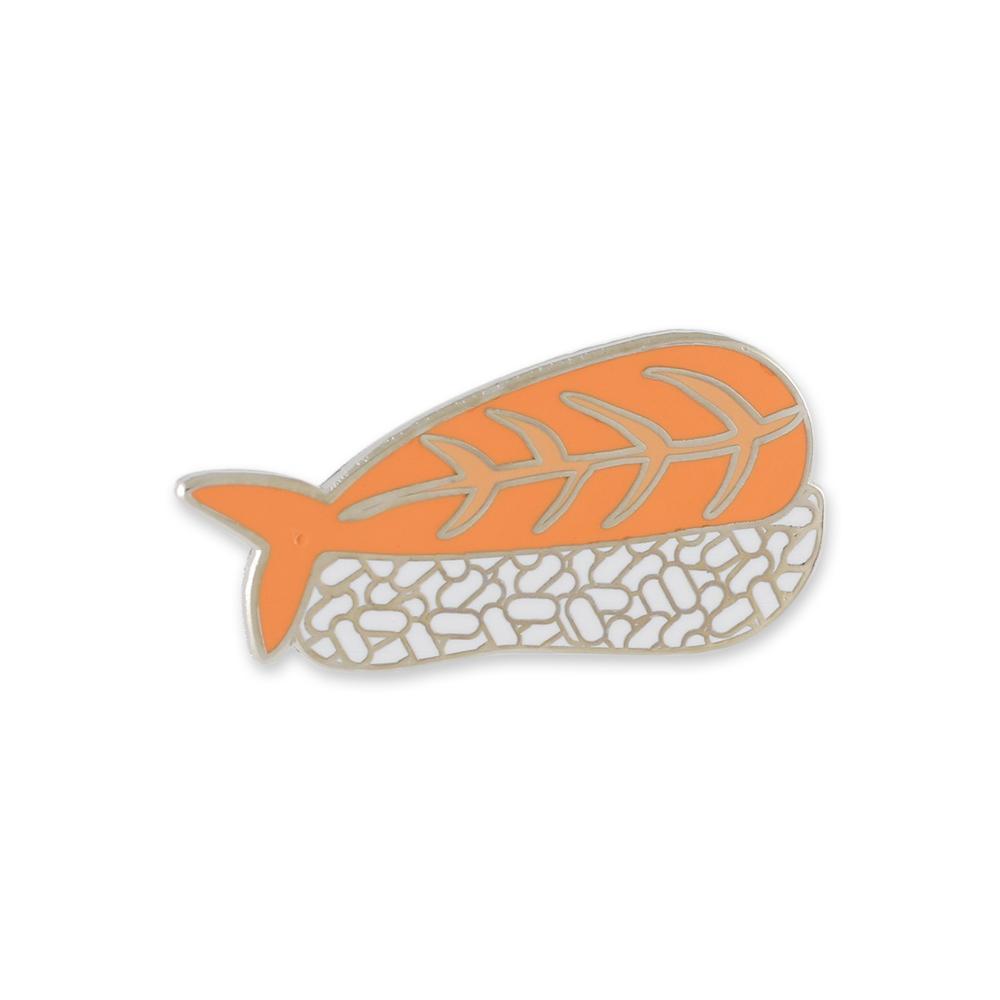Salmon And Rice Sushi Hard Enamel Nickel Plated Diestruck Lapel Pin Pin WizardPins 1 Pin 