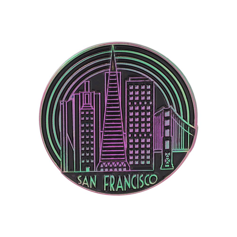 San Francisco City Skyline Rainbow Pride Enamel Pin Pin WizardPins 25 Pins 