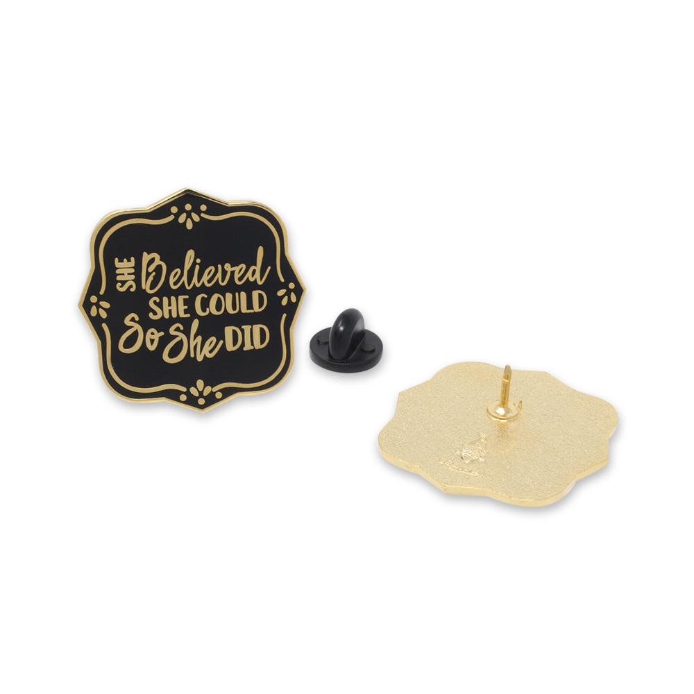 She Believed She Could So She Did Enamel Pin Pin WizardPins 25 Pins 