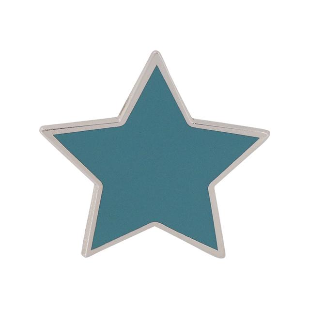 Teal Simple Colored Star Enamel Pin Pin WizardPins 5 Pins 