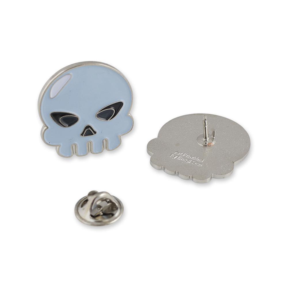 Skull Bone Face Emoji Enamel Lapel Pin Pin WizardPins 1 Pin 