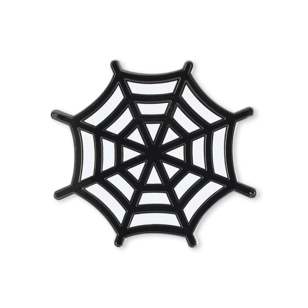 Spider Web Halloween Emoji Enamel Lapel Pin Pin WizardPins 1 Pin 