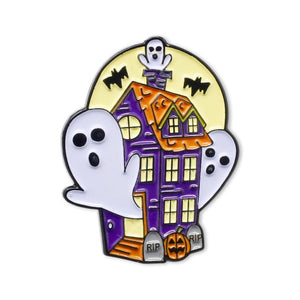 Spooky Haunted House Ghosts & Ghouls Halloween Enamel Pin Pin WizardPins 1 Pin 