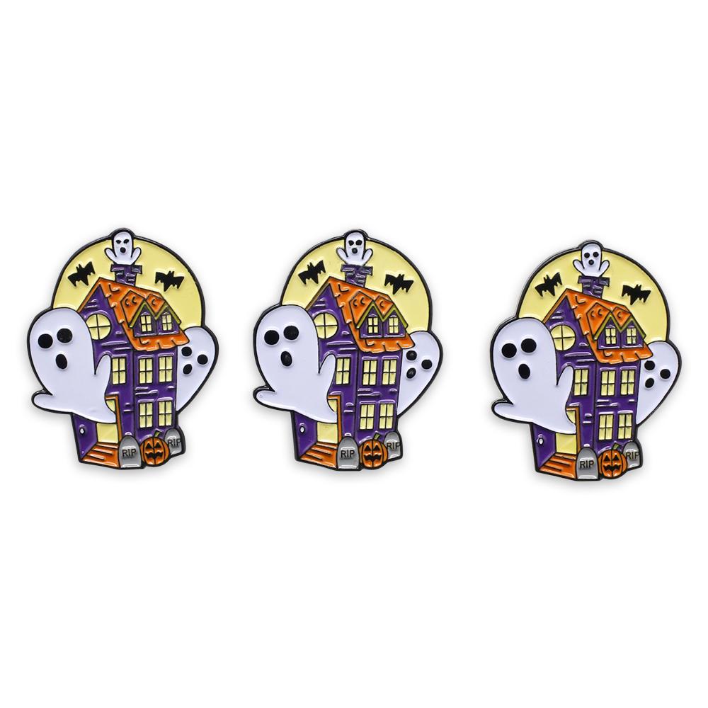 Spooky Haunted House Ghosts & Ghouls Halloween Enamel Pin Pin WizardPins 5 Pins 