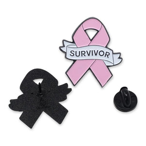 Survivor Pink Ribbon Breast Cancer Awareness Enamel Pin Pin WizardPins 10 Pins 