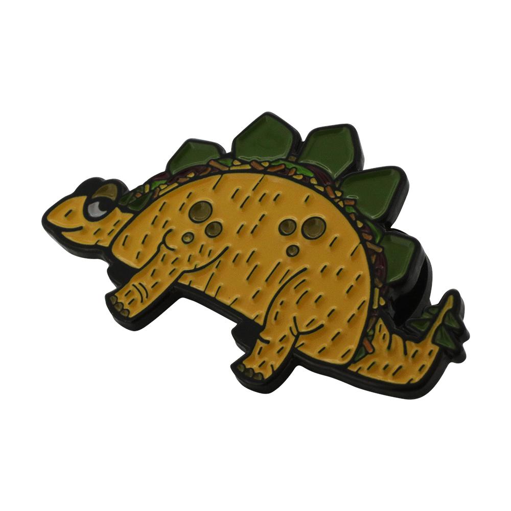 Tacosaurus Mexican Dinosaur Hard Shell Taco Pin Pin WizardPins 1 Pin 