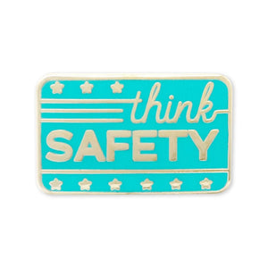 Think Safety Hard Enamel Lapel Pin Pin WizardPins 1 Pin 