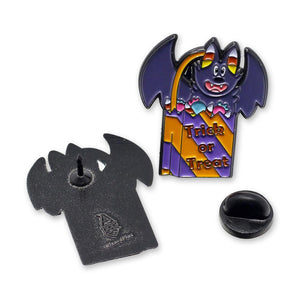 Trick or Treat Candy Bat Cute Halloween Enamel Pin Pin WizardPins 5 Pins 