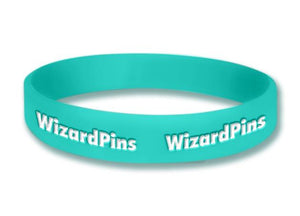 Custom Ink Filled Wristband Turquoise 1 (Extra Wide)