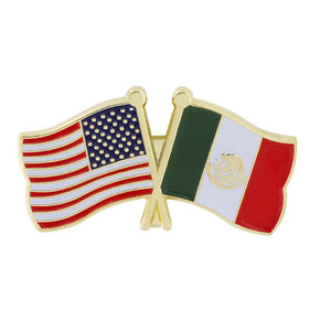 American Flag x Mexico Flag Enamel Lapel Pin Pin WizardPins 50 Pins 