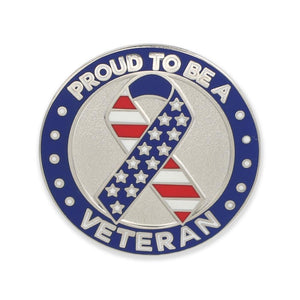 Proud to Be A Veteran Ribbon Seal Hard Enamel Lapel Pin Pin WizardPins 1 Pin 