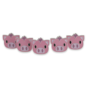 Pig Face Emoji Soft Enamel Lapel Pin Pin WizardPins 5 Pins 