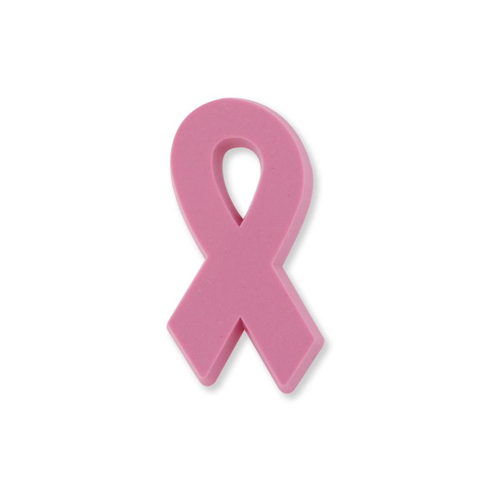 Pink Ribbon PVC Breast Cancer Awareness Silicone Lapel Pin Pin WizardPins 10 Pins 