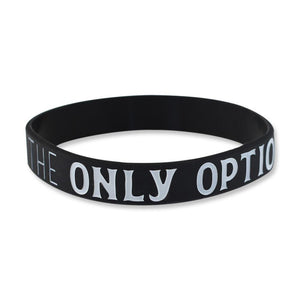 Success is The ONLY Option Motivational Black Silicone Wristband Wristband WizardPins 1 Wristband 