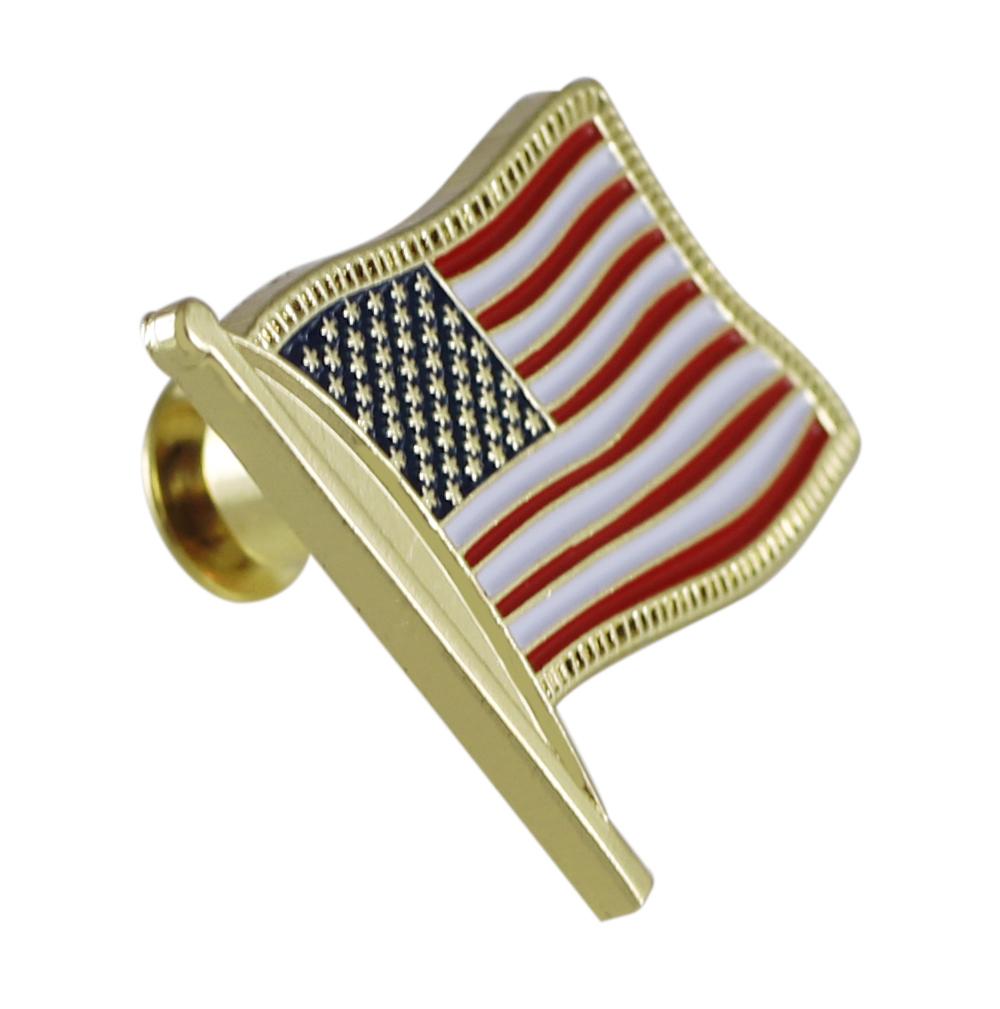 US Flag Lapel Pin With Jeweler's Clutch Patriotic American Symbol Pin WizardPins 1 Pin 