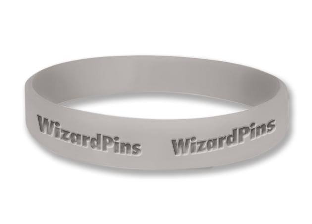 Custom Debossed Wristband Warm Grey 1 inch (Extra Wide) 