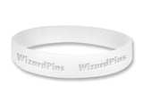 Custom Debossed Wristband White 1 inch (Extra Wide) 
