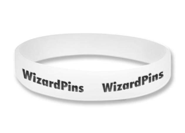 Custom Ink Filled Wristband White 1 (Extra Wide)
