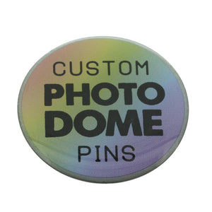 Sample Custom Pins + Card Sample WizardPins Photodome .75 inch PVC