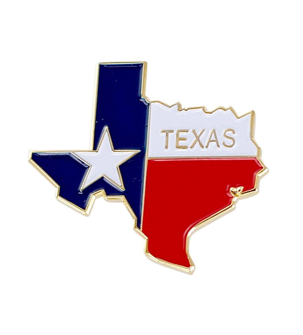 State Shape of Texas and Texas Flag Lapel Pin Pin WizardPins 100 Pins 