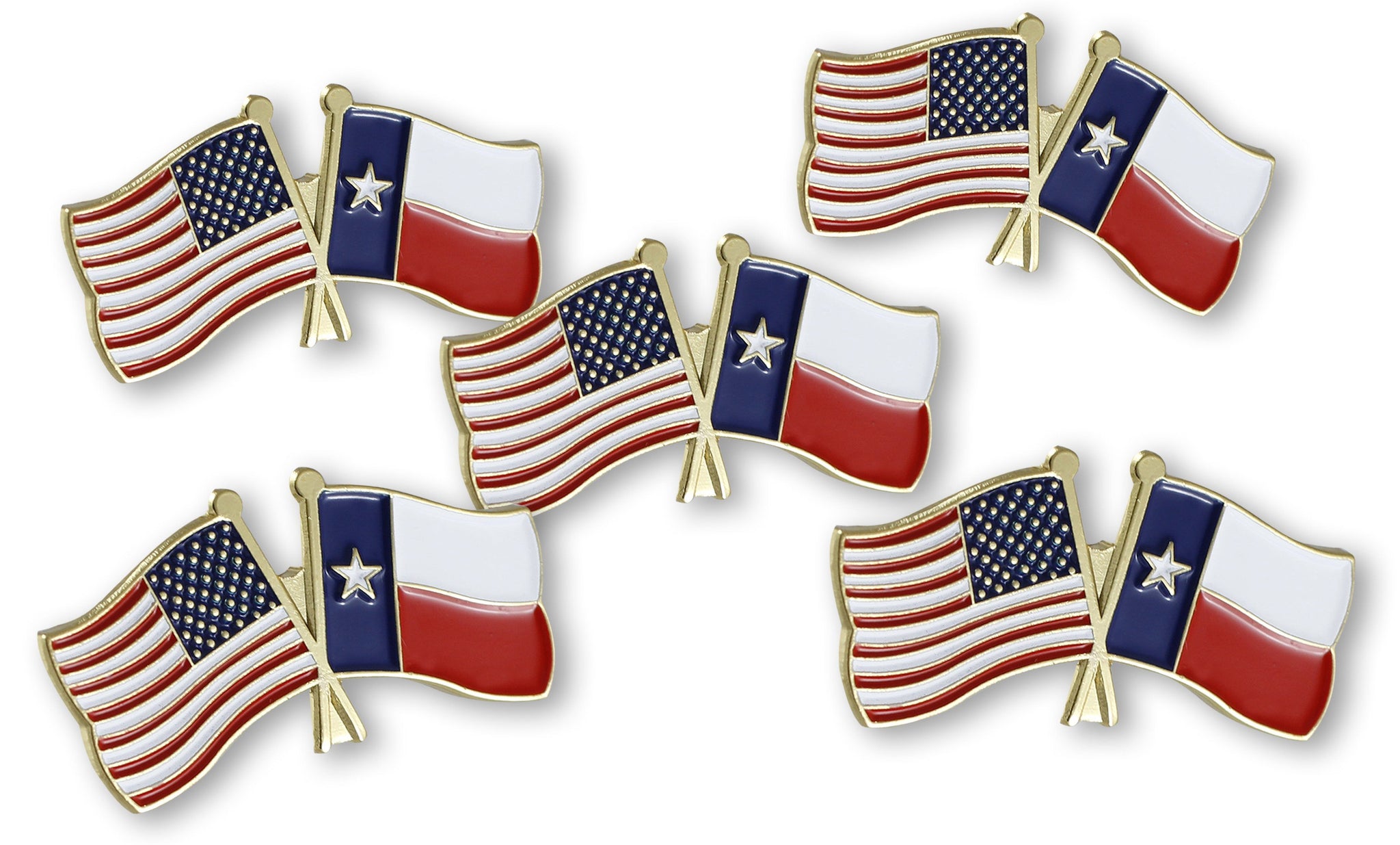 USA and Texas Flag Enamel Lapel Pin Pin WizardPins 5 Pins 